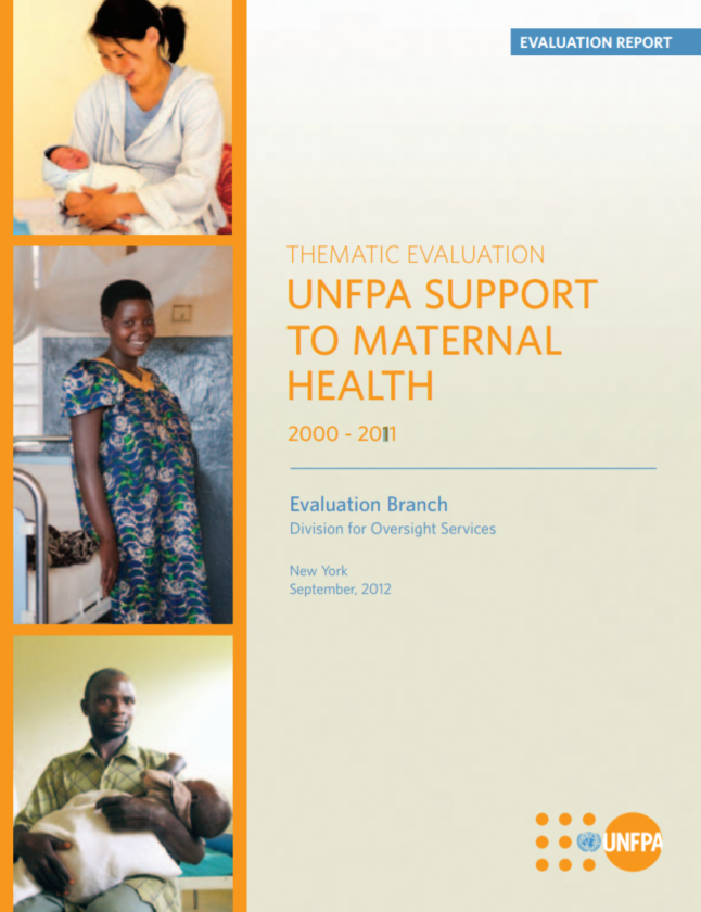 Cover of UNFPA support to maternal health (2000-2011)