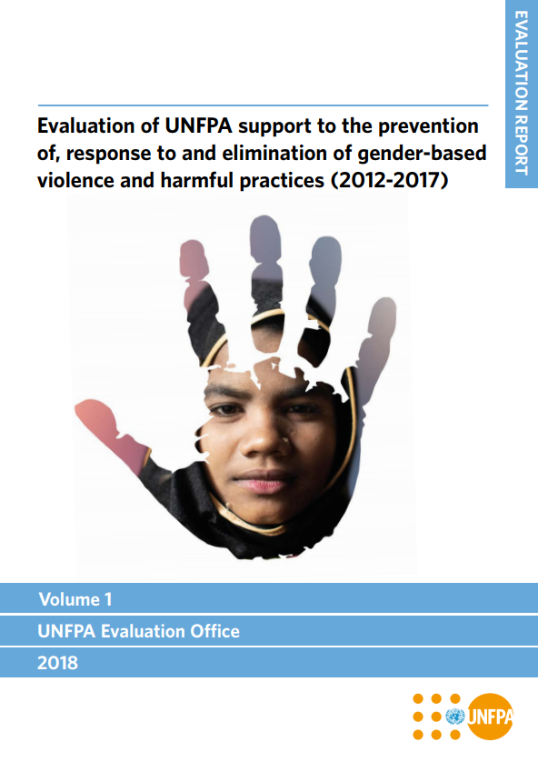 Cover of Corporate evaluation of UNFPA support to the prevention of, response to and elimination of gender-based violence and harmful practices (2012–2017)