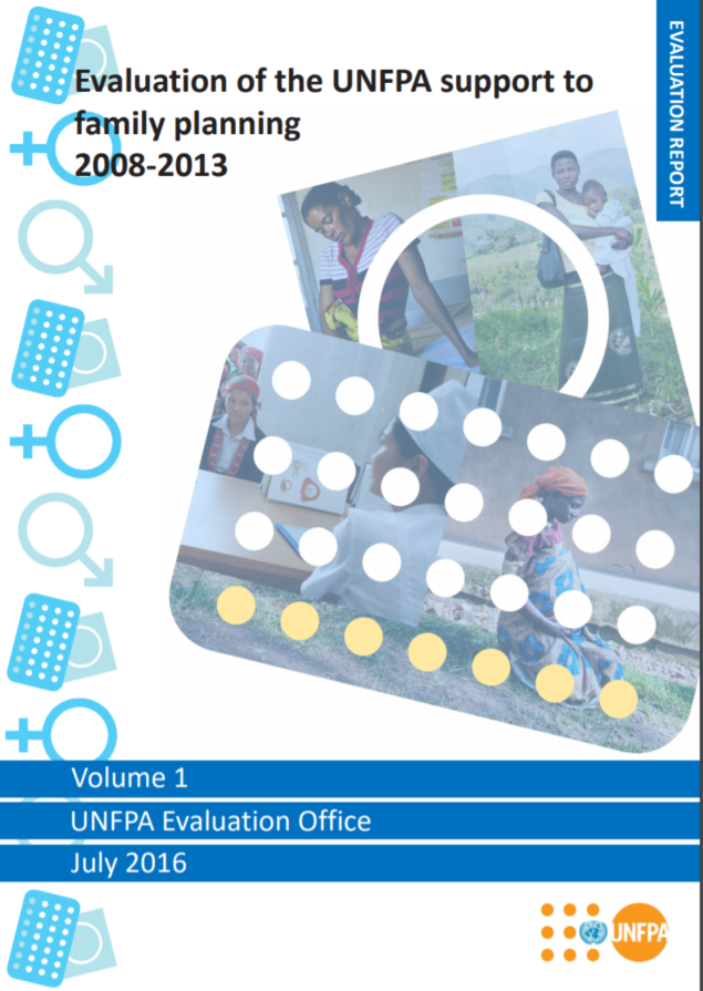 Cover of Evaluation of the UNFPA Support to Family Planning (2008-2013)