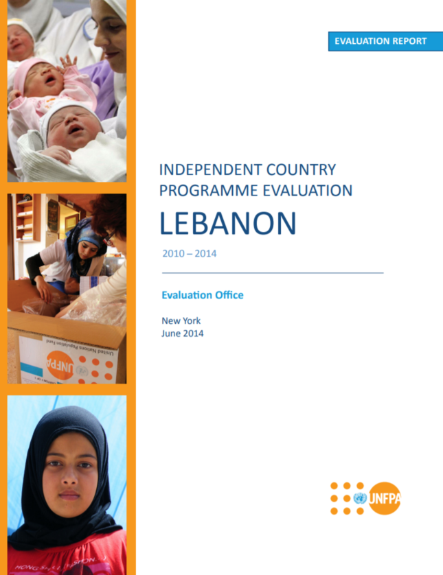 Cover of Independent country programme evaluation Lebanon 2010-2014