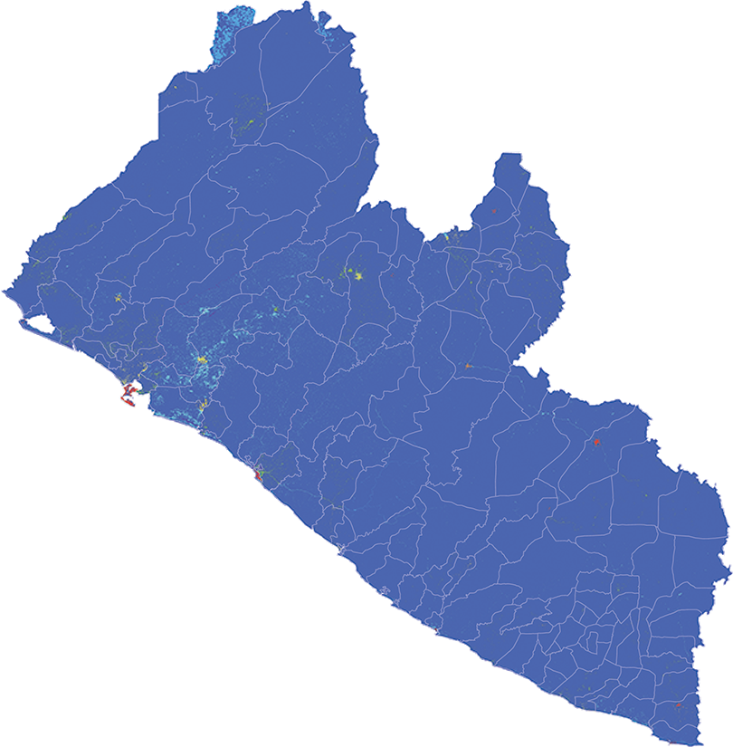 Liberia - Number and distribution of pregnancies (2012)