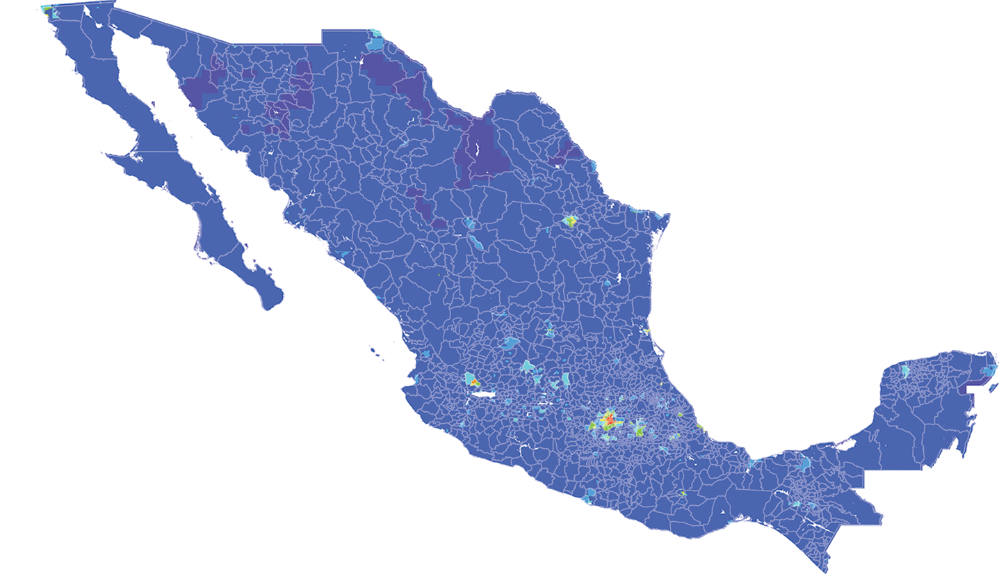 Mexico - Number and distribution of pregnancies (2012)