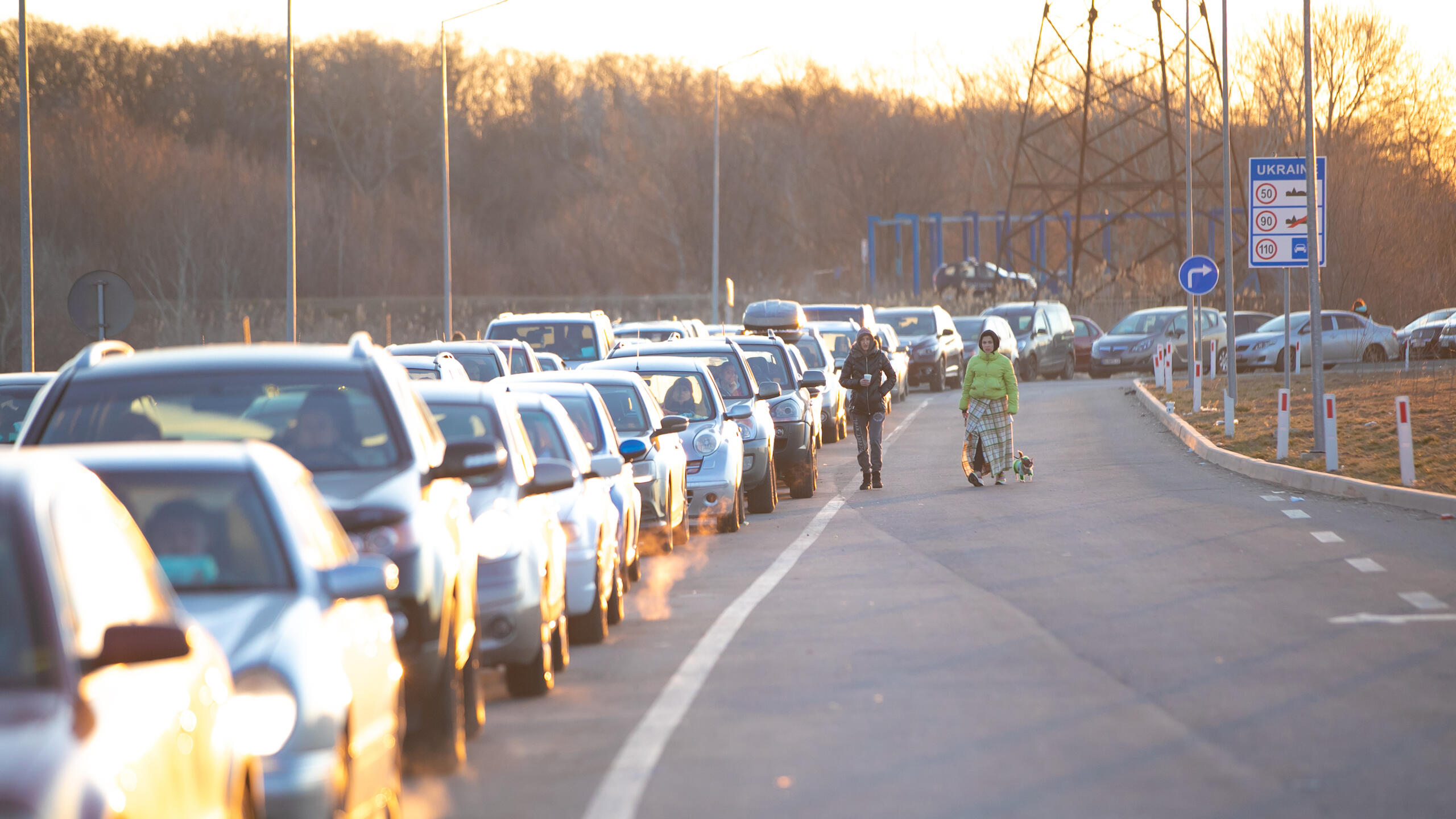 A road full of cars.