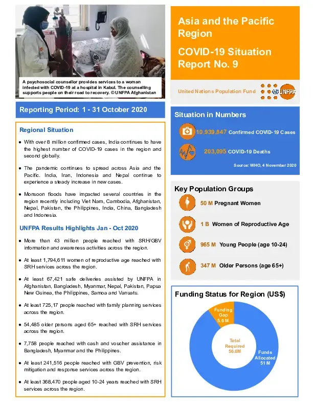 Unfpos COVID-19 Situation Report No. 9 for UNFPA Asia and Pacific | UNFPA ...